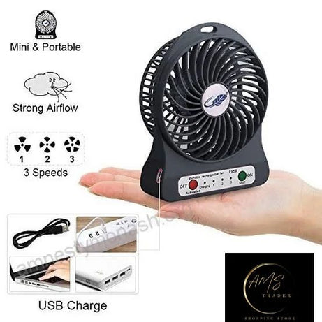 Portable Mini Fan Usb Charging rechargable battery - Oshi.pk - Buy & Sell Online