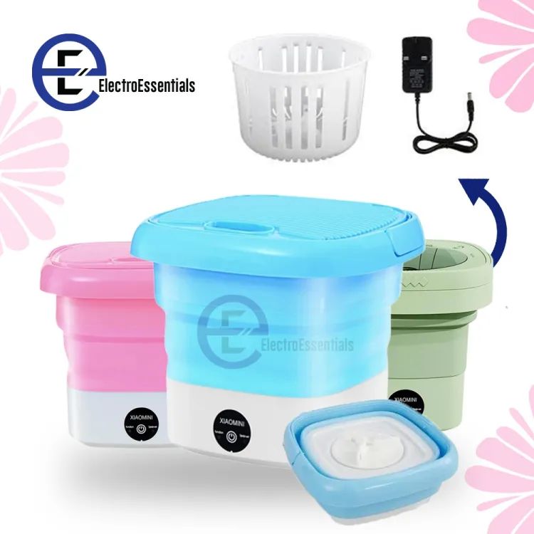 Portable Mini Folding Washing Machine Portable Mini Laundry Machine For Clothes Multi Color - Oshi.pk - Buy & Sell Online