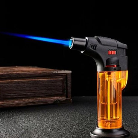 Portable Multifunctional Blow Lighter For BBQ Kitchen Baking Lighter with Adjustable Flame and Refillable Gas Tank - Oshi.pk - Buy & Sell Online