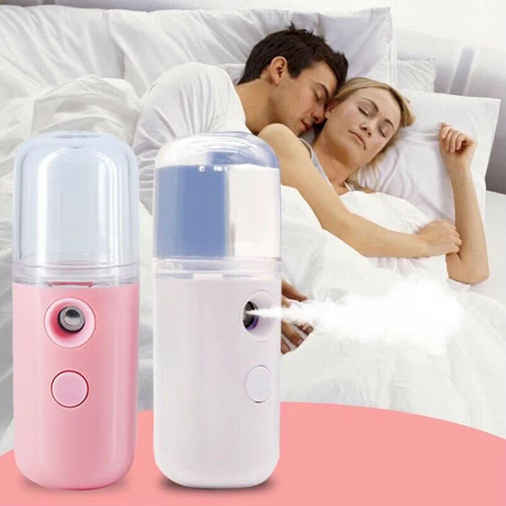 Portable Nano Water Reishment Facial, Makeup Water Mist Creat for Girls and Women, Cool Summer Watering, Cylinder - Oshi.pk - Buy & Sell Online