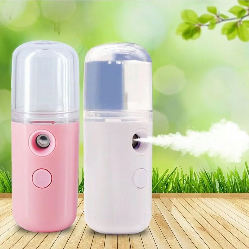 Portable Nano Water Reishment Facial, Makeup Water Mist Creat for Girls and Women, Cool Summer Watering, Cylinder - Oshi.pk - Buy & Sell Online