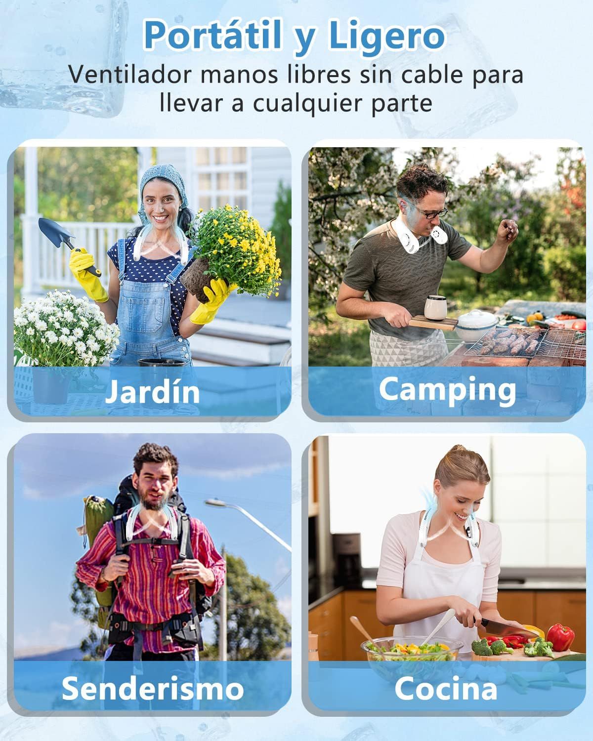 Portable Neck Fan, Upgraded Neck Air Conditioner with 2 Semiconductor Cooling Pads, Wearable Air Conditioner 360° Instant Cooling - Oshi.pk - Buy & Sell Online