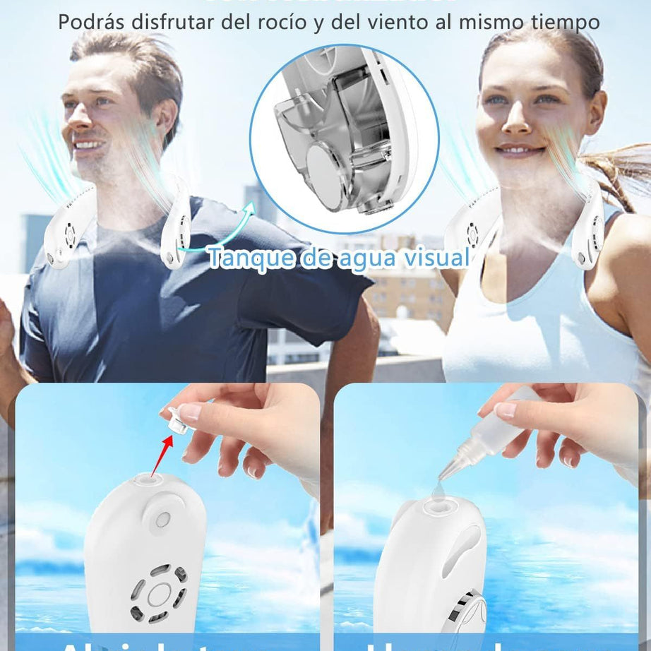 Portable Neck Fan, Upgraded Neck Air Conditioner with 2 Semiconductor Cooling Pads, Wearable Air Conditioner 360° Instant Cooling - Oshi.pk - Buy & Sell Online