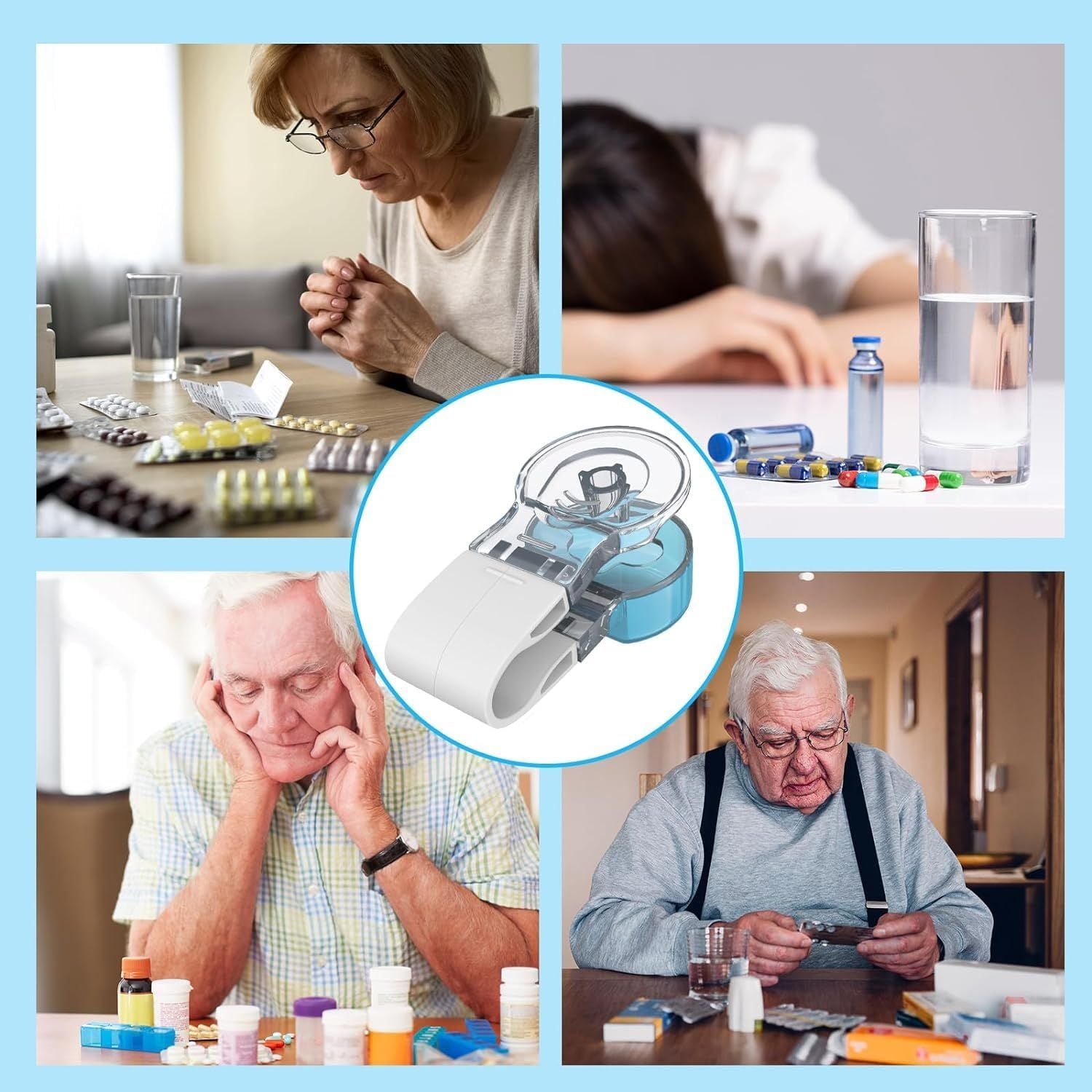 Pack of 2 Portable Pill Taker, Portable Travel Pill Popper Tool, Pill Organizer Pill Boxes Tablets Pills Organizer Medicine Storage Box - Oshi.pk - Buy & Sell Online