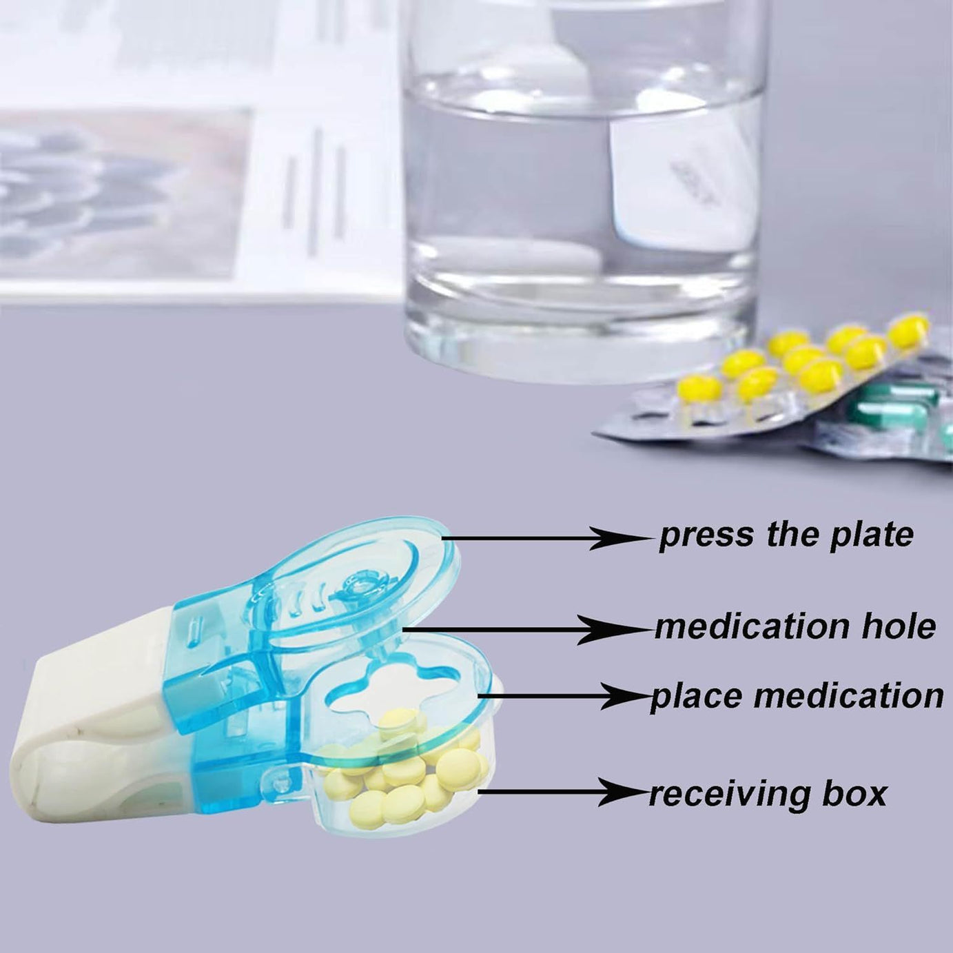 Pack of 2 Portable Pill Taker, Portable Travel Pill Popper Tool, Pill Organizer Pill Boxes Tablets Pills Organizer Medicine Storage Box - Oshi.pk - Buy & Sell Online