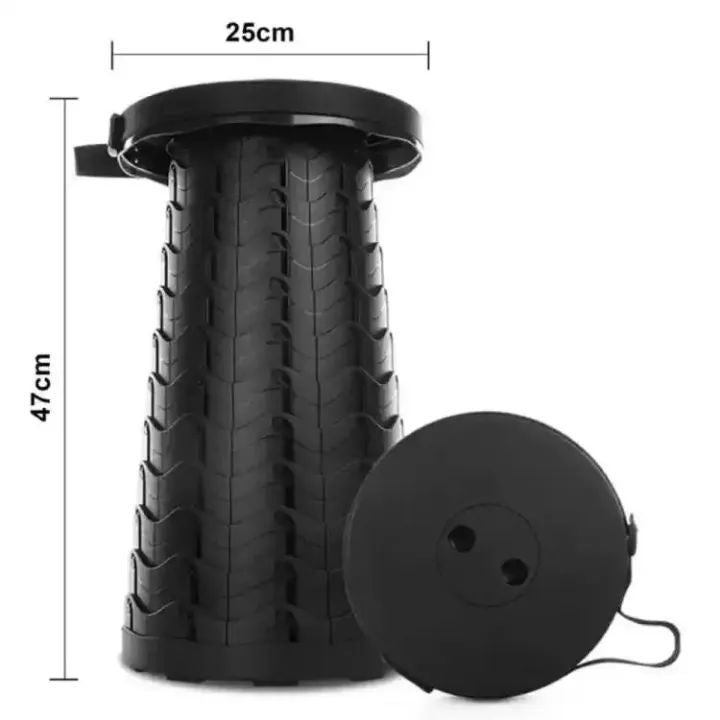 Portable Retractable Folding Stool Chair Latest Smart Outdoor Foldable Collapsible Lightweight Seat Chair Stool for Camping Traveling Picnic Car Easy - Oshi.pk - Buy & Sell Online