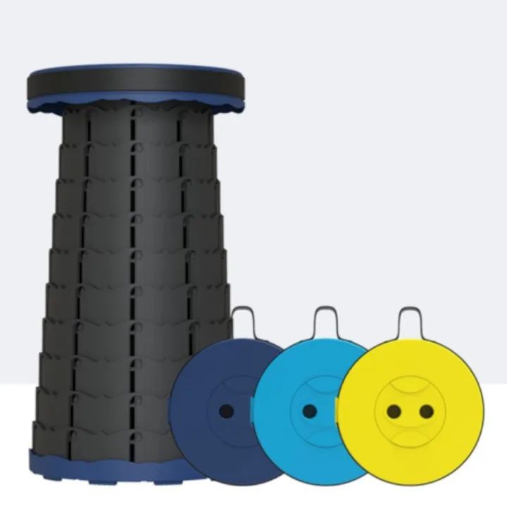 Portable Retractable Folding Stool Chair Latest Smart Outdoor Foldable Collapsible Lightweight Seat Chair Stool for Camping Traveling Picnic Car Easy - Oshi.pk - Buy & Sell Online