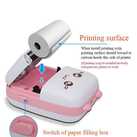 Portable Thermal Mini Printer For Photo Label Sticky Note DIY Student Toy Office Gift 57 Mm Wireless Bluetooth Android IOS - Oshi.pk - Buy & Sell Online