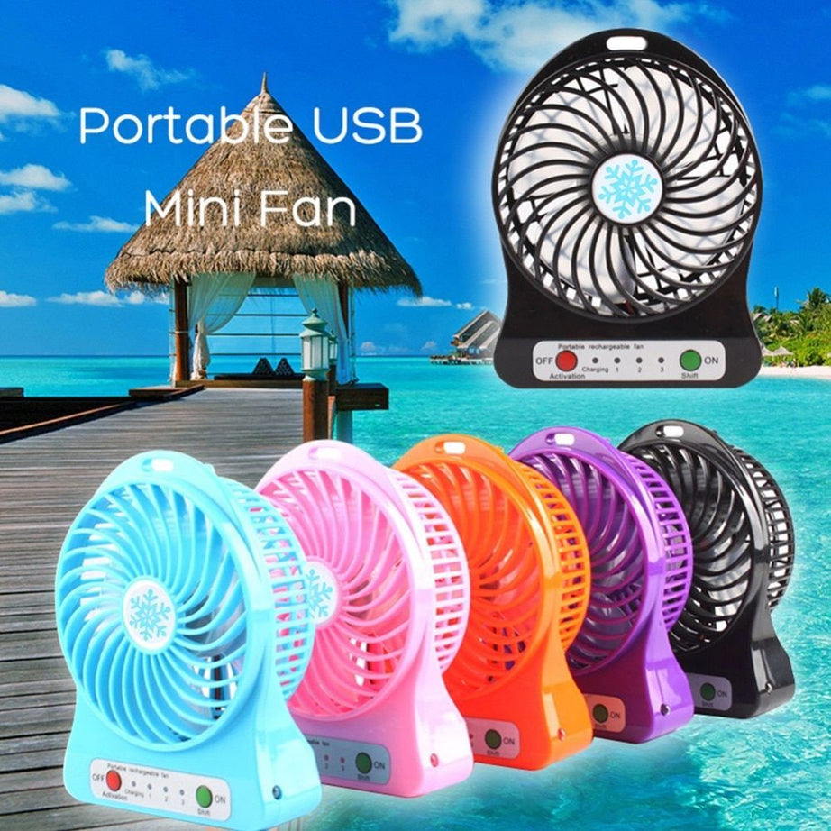 Portable USB Rechargeable Mini Desktop Fan for Dorms, Offices, and Students - Oshi.pk - Buy & Sell Online