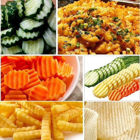 Potato Crinkle Cutter Stainless Steel Wavy Blade Chip Cutter - Oshi.pk - Buy & Sell Online