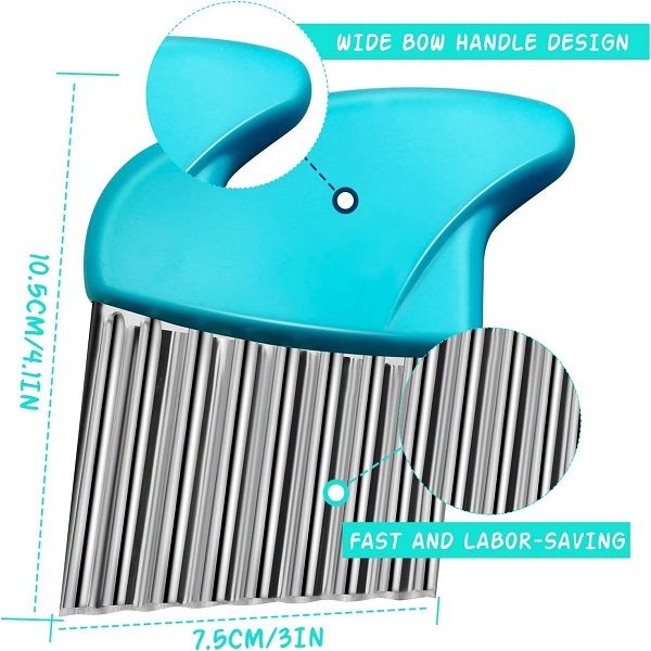 Potato Crinkle Cutter Stainless Steel Wavy Blade Chip Cutter - Oshi.pk - Buy & Sell Online
