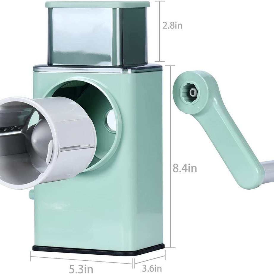 Potato Slicer Upgraded Hand Crank Vegetable Cutter Rotary Cheese Graters Multifunctional Chopper Veget Shredders Fruit Kitchen Tool with 3 Stainless S - Oshi.pk - Buy & Sell Online