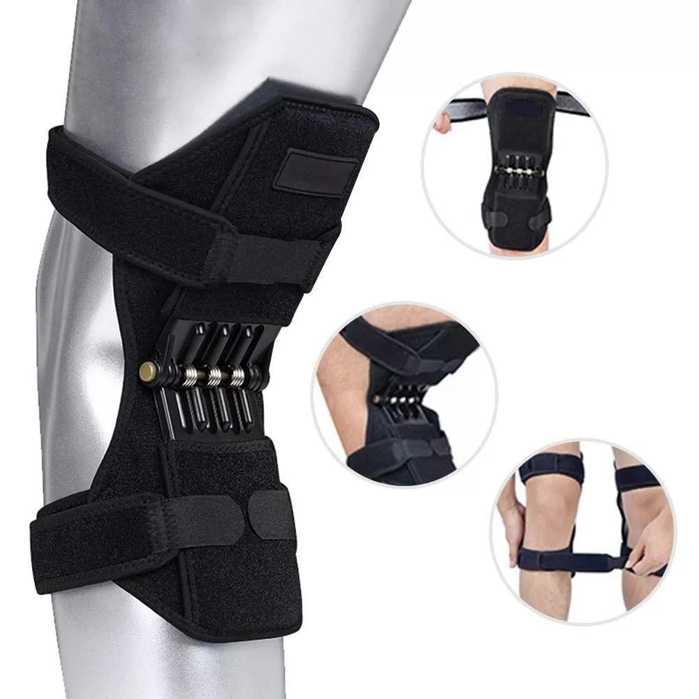 Power Knee Joint Support Knee Pads Breathable Power Lift Joint Support Bandage Knee Pad Power Knee Stabilizer Pads Spring Force Knee Booste - Oshi.pk - Buy & Sell Online