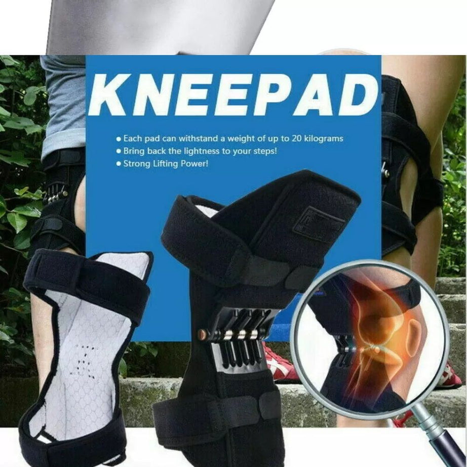 Power Knee Joint Support Knee Pads Breathable Power Lift Joint Support Bandage Knee Pad Power Knee Stabilizer Pads Spring Force Knee Booste - Oshi.pk - Buy & Sell Online