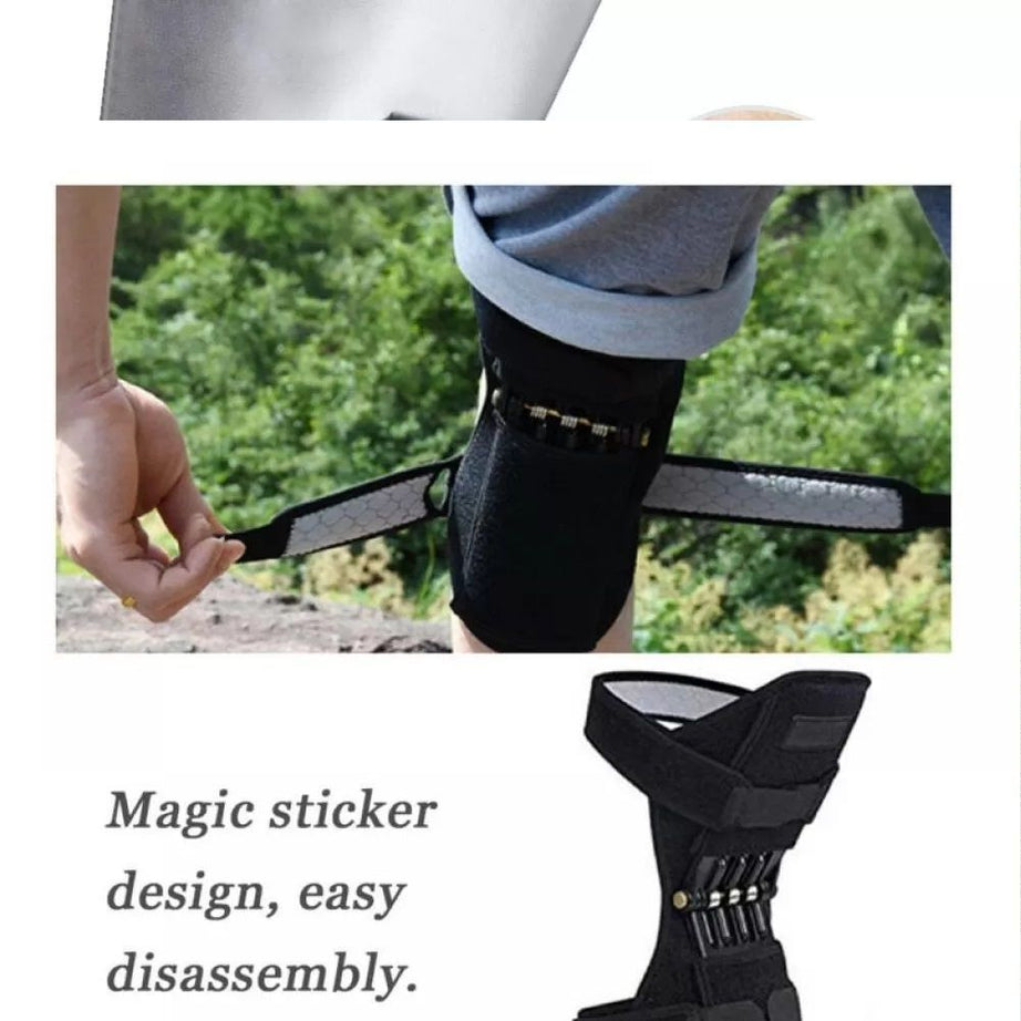 Power Knee Joint Support Knee Pads Breathable Power Lift Joint Support Bandage Knee Pad Power Knee Stabilizer Pads Spring Force Knee Booste - Oshi.pk - Buy & Sell Online