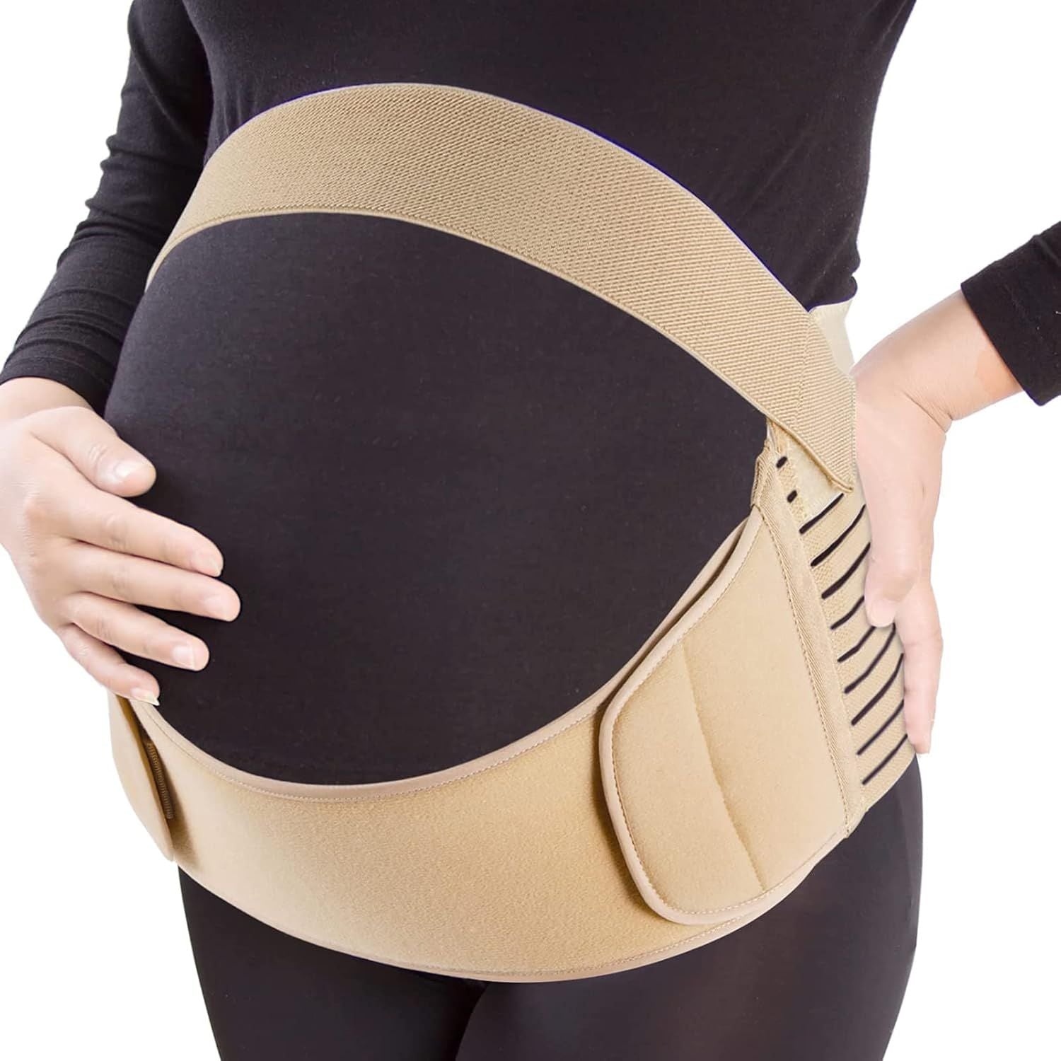 Pregnancy Belly Band Waist Abdominal Back Belly Band Support Brace Adjustable Breathable Belly Support Care Pregnancy(XXL XL L), Skin color, L - Oshi.pk - Buy & Sell Online