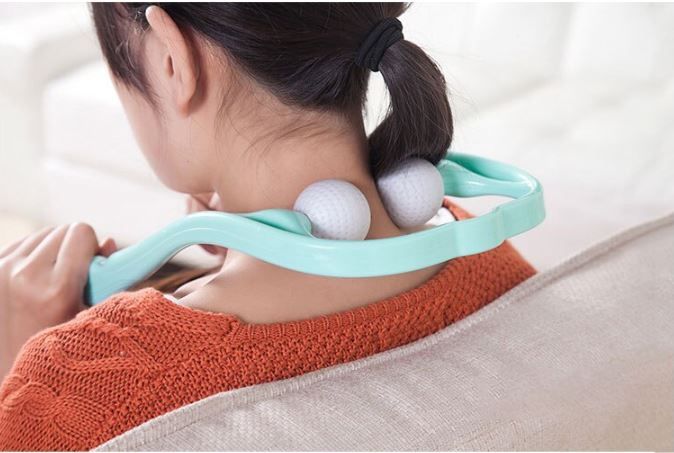 Pressure Point Therapy Massager Comfortable Neck Massager Roller Shoulder Back Pain Ball Deep Tissue Dual Trigger Point Lightweight Portable - Oshi.pk - Buy & Sell Online