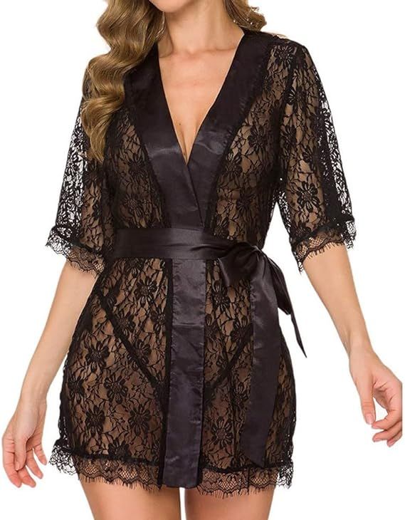 Pretty Wrap 2-Pcs Net Bridal Nightwear with Silk Panty For Girls and Women - BLACK - Oshi.pk - Buy & Sell Online