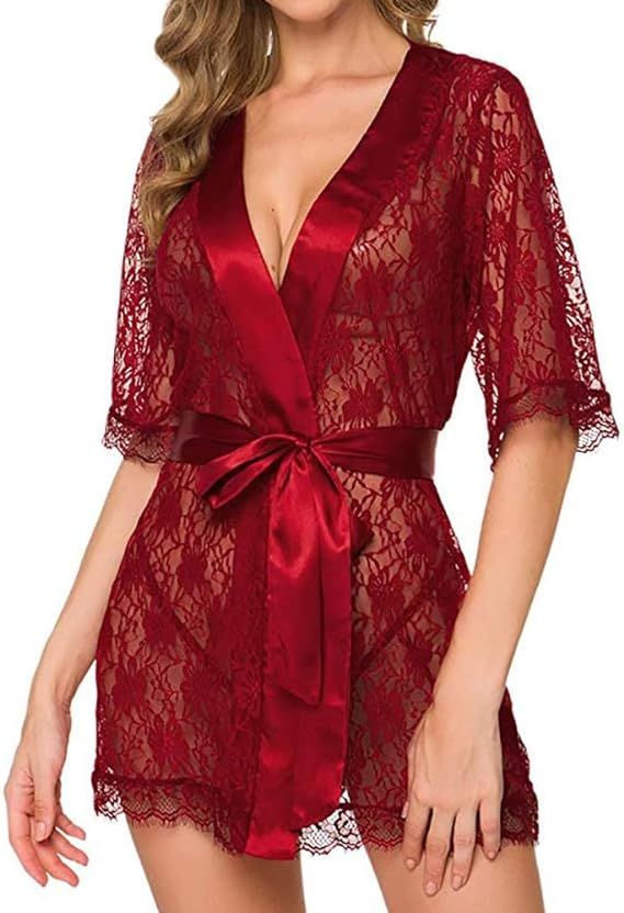 Pretty Wrap 2-Pcs Net Bridal Nightwear with Silk Panty For Girls and Women - MAROON - Oshi.pk - Buy & Sell Online