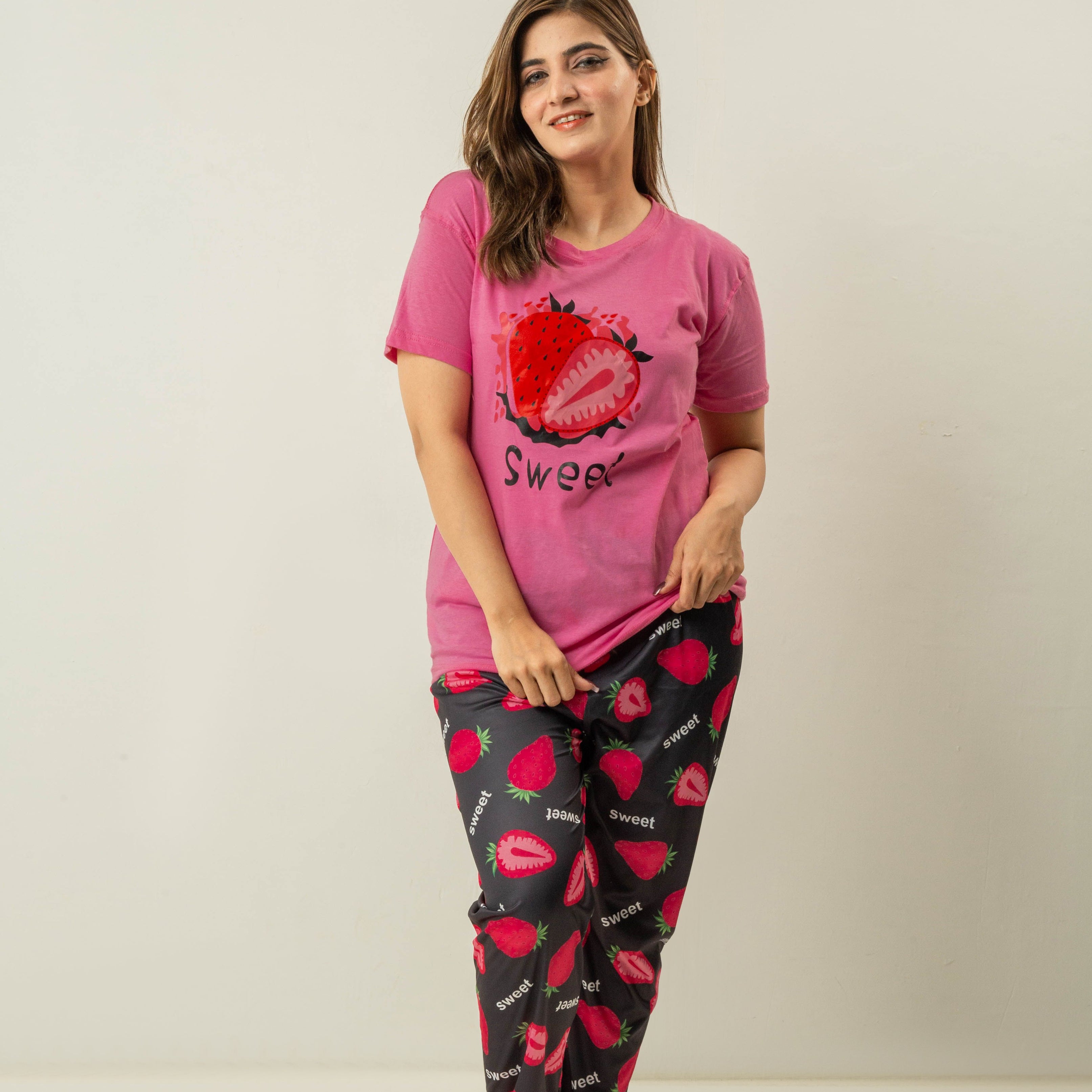 Printed Cotton Ladies Sleep Dress Night Wear With Shirt And Trouser - Oshi.pk - Buy & Sell Online