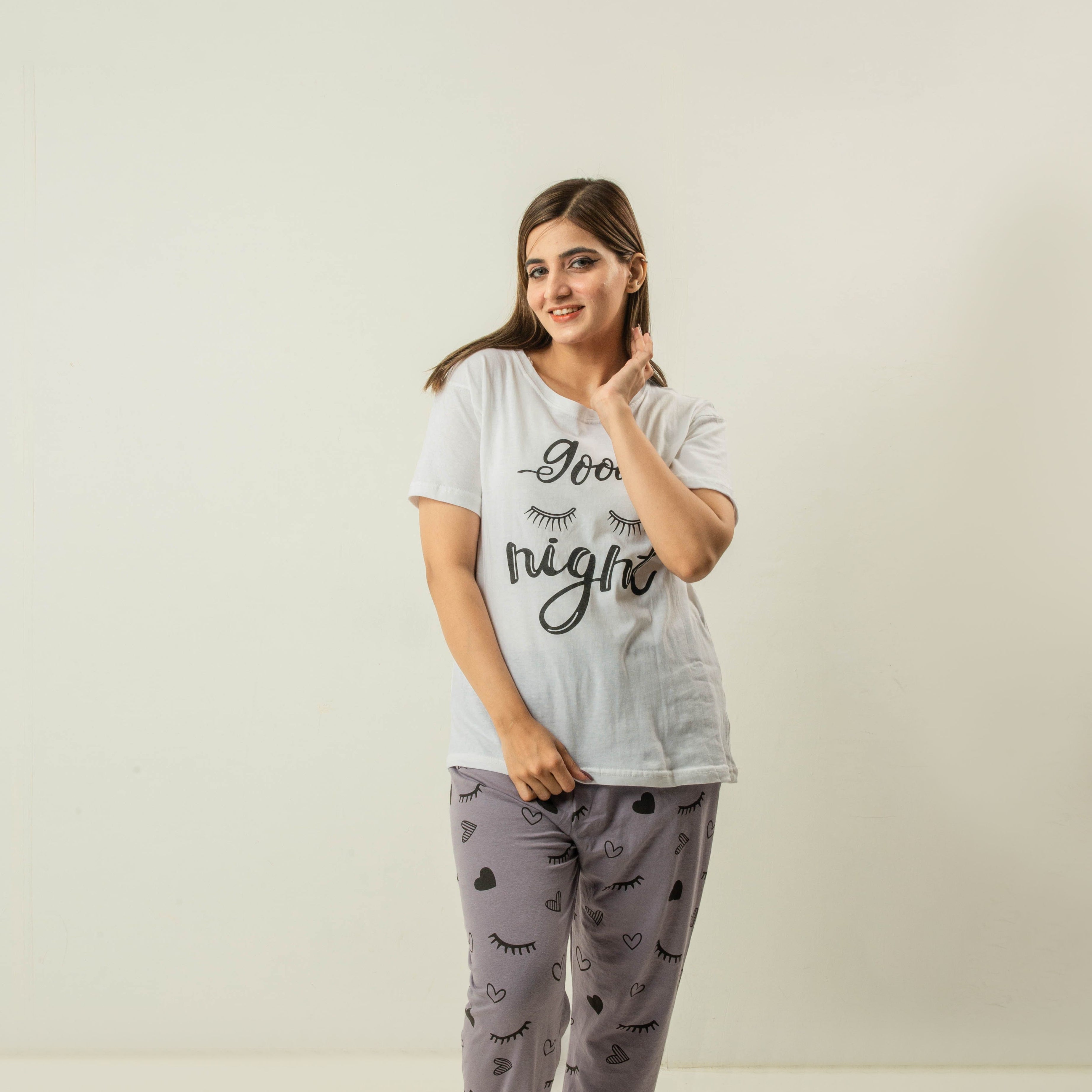 Printed Cotton Ladies Sleep Dress Night Wear With Shirt And Trouser - Oshi.pk - Buy & Sell Online