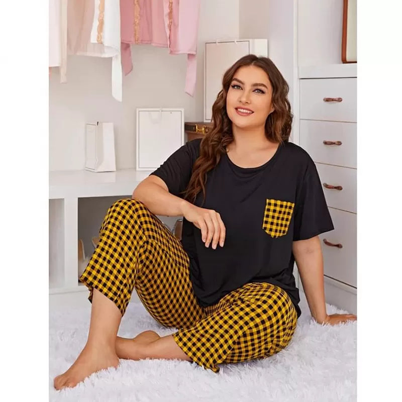 Printed Cotton Ladies Sleep Dress Night Wear With Shirt And Trouser (Design-201) - Oshi.pk - Buy & Sell Online