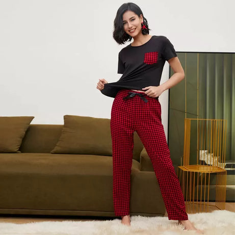 Printed Cotton Ladies Sleep Dress Night Wear With Shirt And Trouser (Design-202) - Oshi.pk - Buy & Sell Online