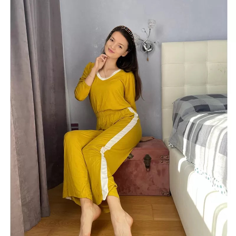 Printed Cotton Ladies Sleep Dress Night Wear With Shirt And Trouser (Design-207) - Oshi.pk - Buy & Sell Online