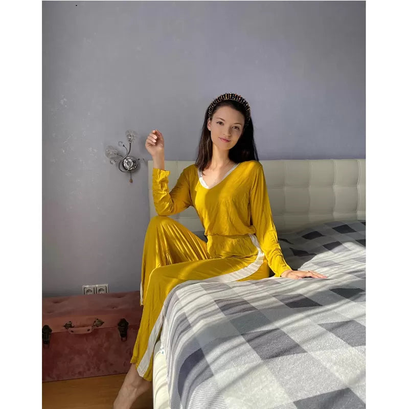 Printed Cotton Ladies Sleep Dress Night Wear With Shirt And Trouser (Design-207) - Oshi.pk - Buy & Sell Online