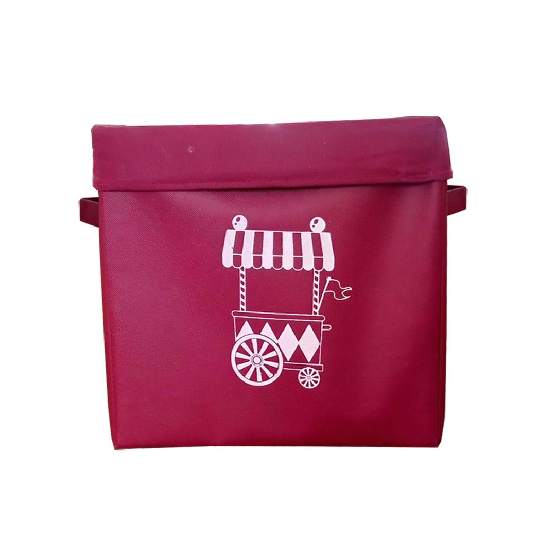 Printed Design Charactar Logo Square Lid Cube Toys Clothes Storage Basket Square Bins Cloth Organizer Storage Baskets - Oshi.pk - Buy & Sell Online