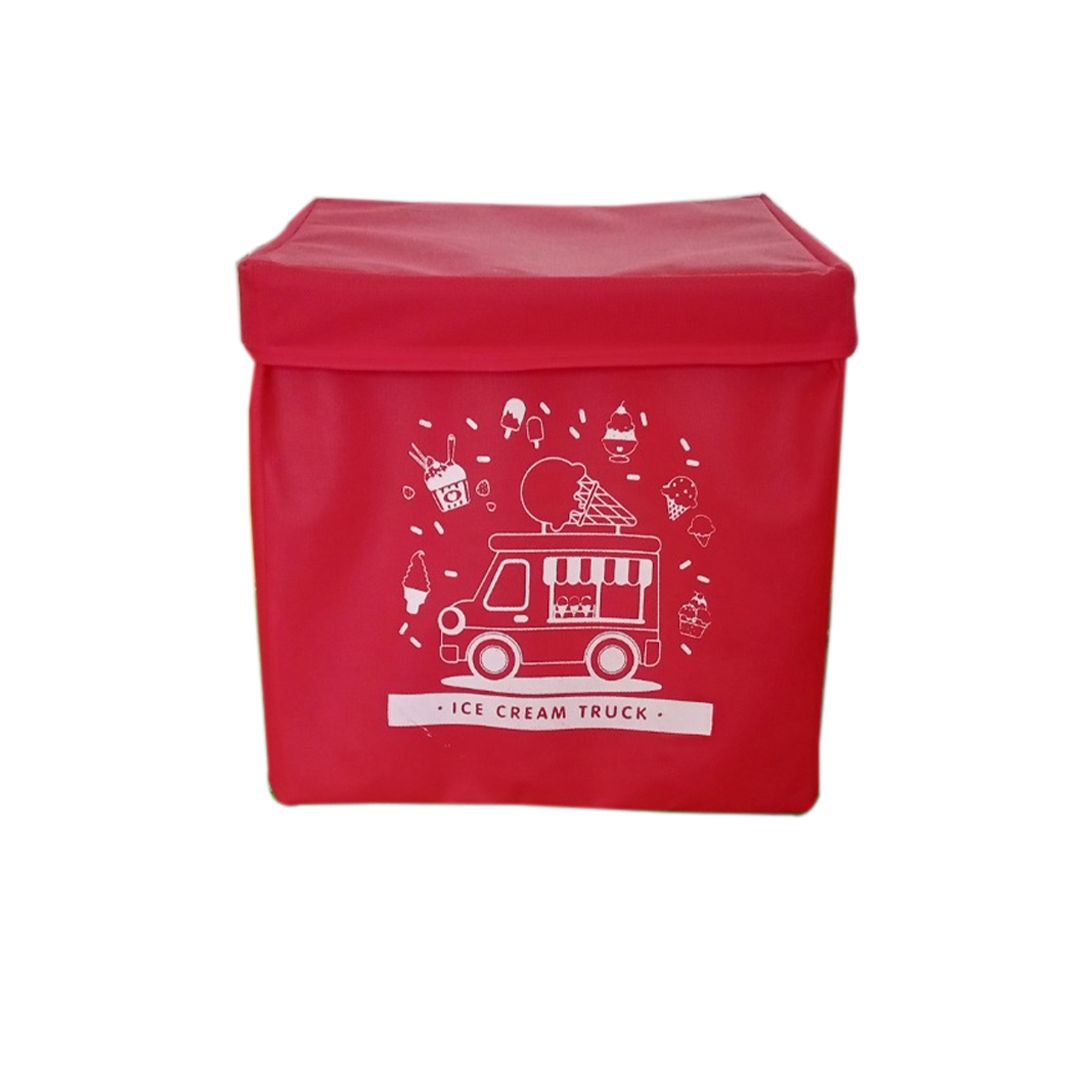 Printed Design Charactar Logo Square Lid Cube Toys Clothes Storage Basket Square Bins Cloth Organizer Storage Baskets - Oshi.pk - Buy & Sell Online