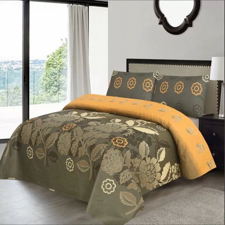 Printed King Size Bedsheet Set with Pillow cover Cotton BedSheet Gift Pack - Oshi.pk - Buy & Sell Online