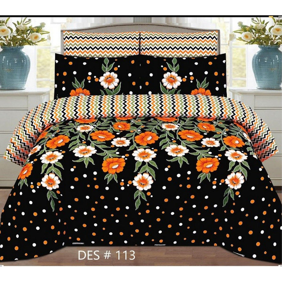 Printed King Size Bedsheet Set with Pillow cover Cotton BedSheet (New Sindhi ) Gift Pack - Oshi.pk - Buy & Sell Online