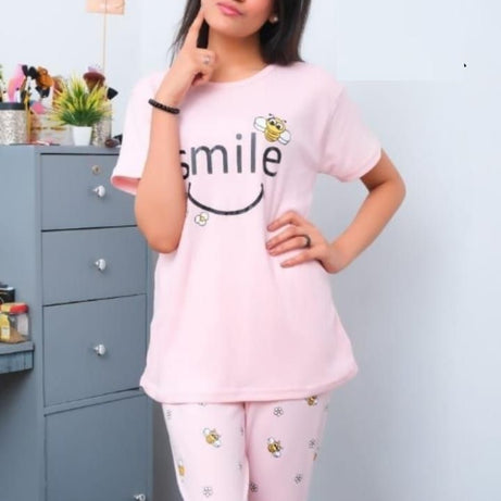 Smile Printed Shirt Trouser Night Dress For Her - Oshi.pk - Buy & Sell Online