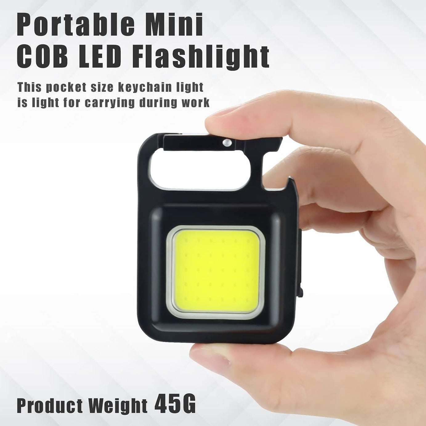 Pristar Small LED Flashlight 800 Lumens COB Rechargeable Keychain Mini Flashlight 4 Light Modes Portable Pocket Light with Folding Bracket Bottle Open - Oshi.pk - Buy & Sell Online