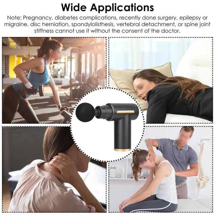 Professional Deep Tissue Massage Gun High Torque Muscle Relaxer Portable Ergonomic Design Ultra Compact Fashionable Perfect for Back Neck - Oshi.pk - Buy & Sell Online