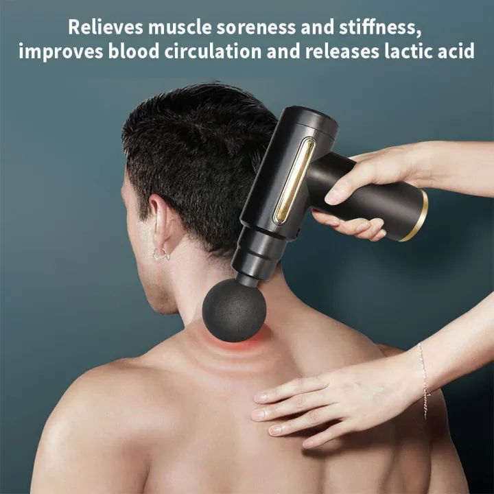 Professional Deep Tissue Massage Gun High Torque Muscle Relaxer Portable Ergonomic Design Ultra Compact Fashionable Perfect for Back Neck - Oshi.pk - Buy & Sell Online