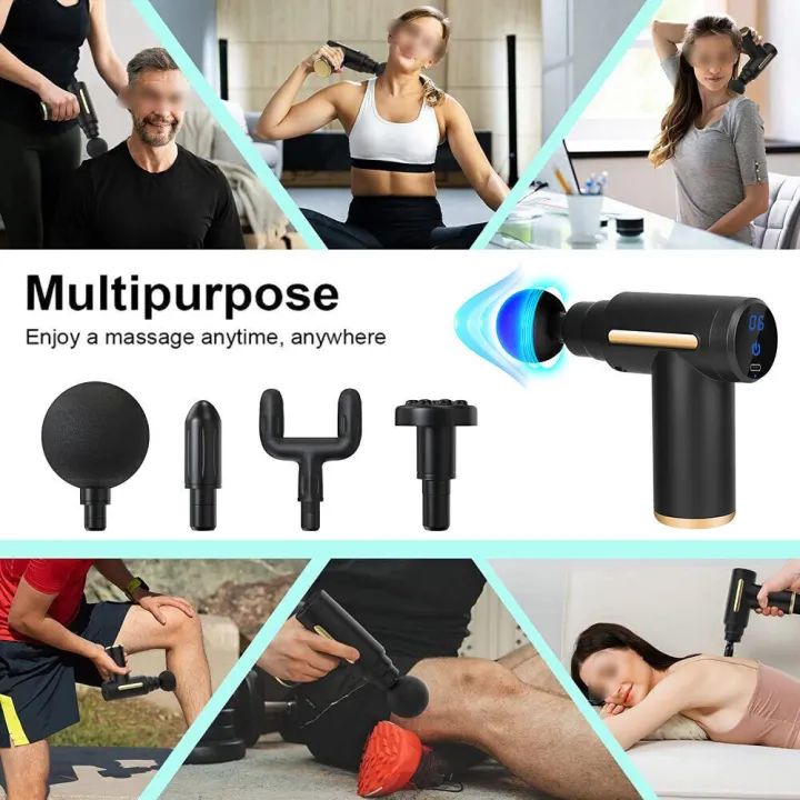 Professional Deep Tissue Massage Gun High Torque Muscle Relaxer Portable Ergonomic Design Ultra Compact Fashionable Perfect for Back Neck - Oshi.pk - Buy & Sell Online