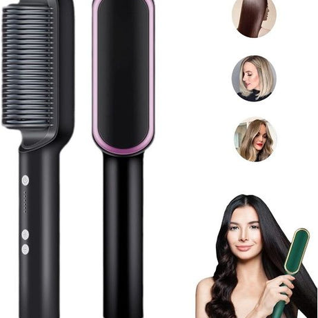 Professional Electric Hair Straightener Brush Heated Comb Straight