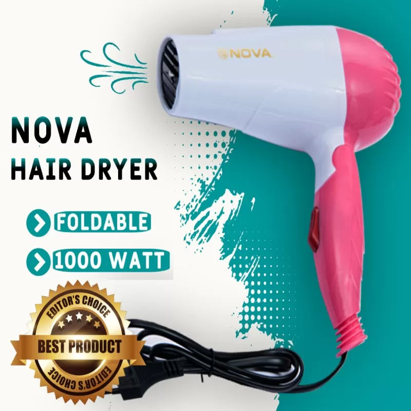 Professional foldable hair dryer machine for girls-men-women comes with 2 speeds fashion hair style machine portable 1000 watt hair dryer machine easy - Oshi.pk - Buy & Sell Online