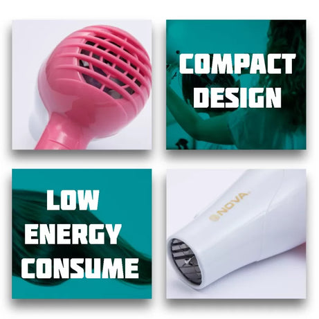 Professional foldable hair dryer machine for girls-men-women comes with 2 speeds fashion hair style machine portable 1000 watt hair dryer machine easy - Oshi.pk - Buy & Sell Online