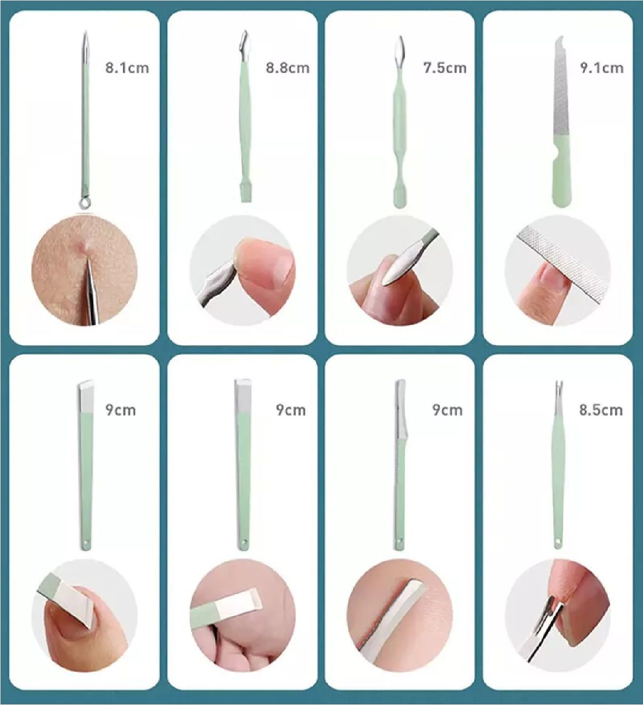 Professional Manicure Pedicure Nail Care Set Cutter Cuticle Clippers 16 Kit Case - Oshi.pk - Buy & Sell Online