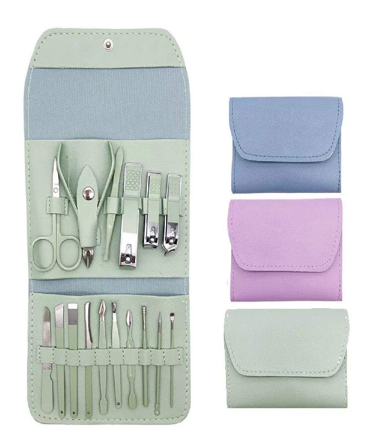 Professional Manicure Pedicure Nail Care Set Cutter Cuticle Clippers 16 Kit Case - Oshi.pk - Buy & Sell Online