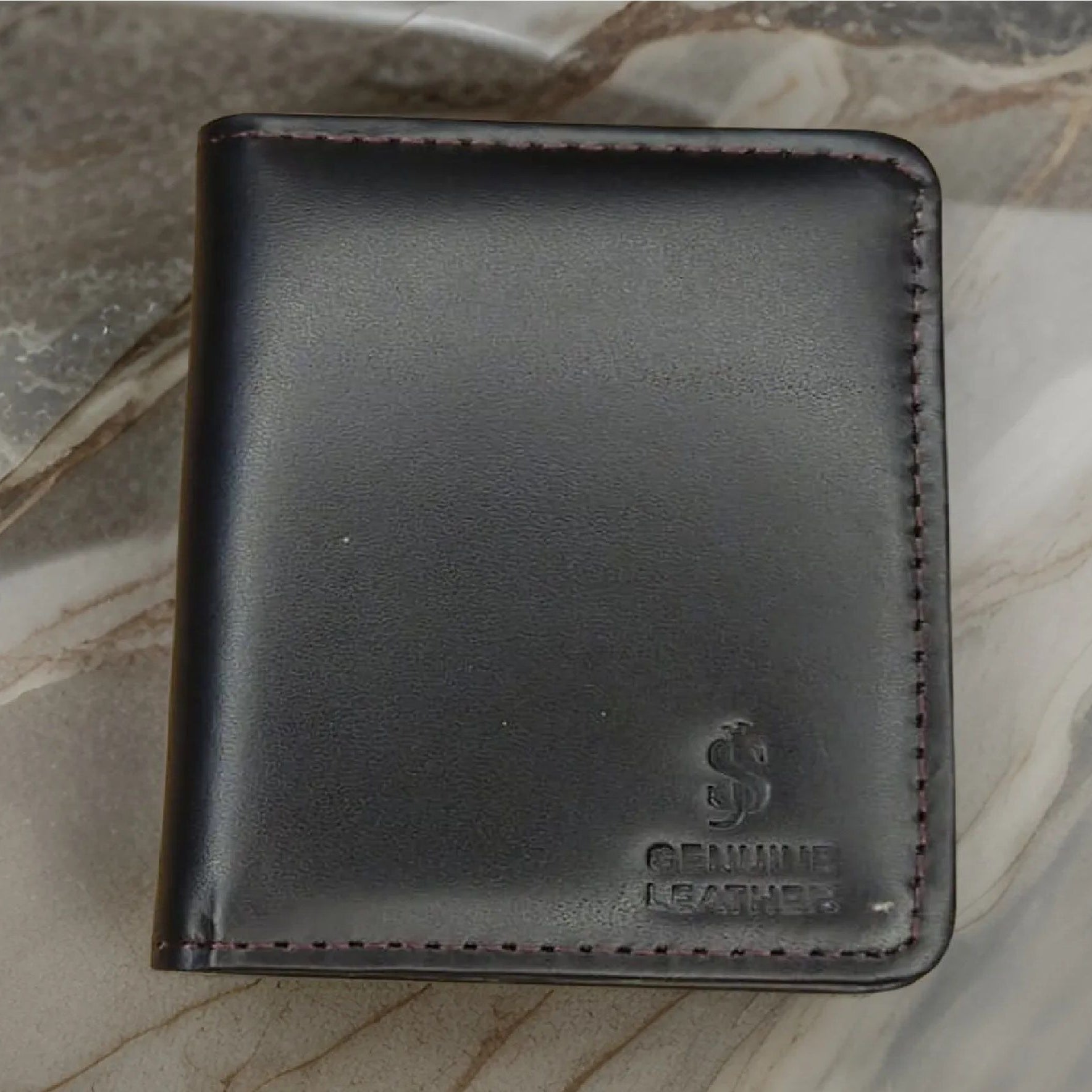 Slim Genuine Leather Short Wallet Mini Card Holder For Men Bk's - Oshi.pk - Buy & Sell Online