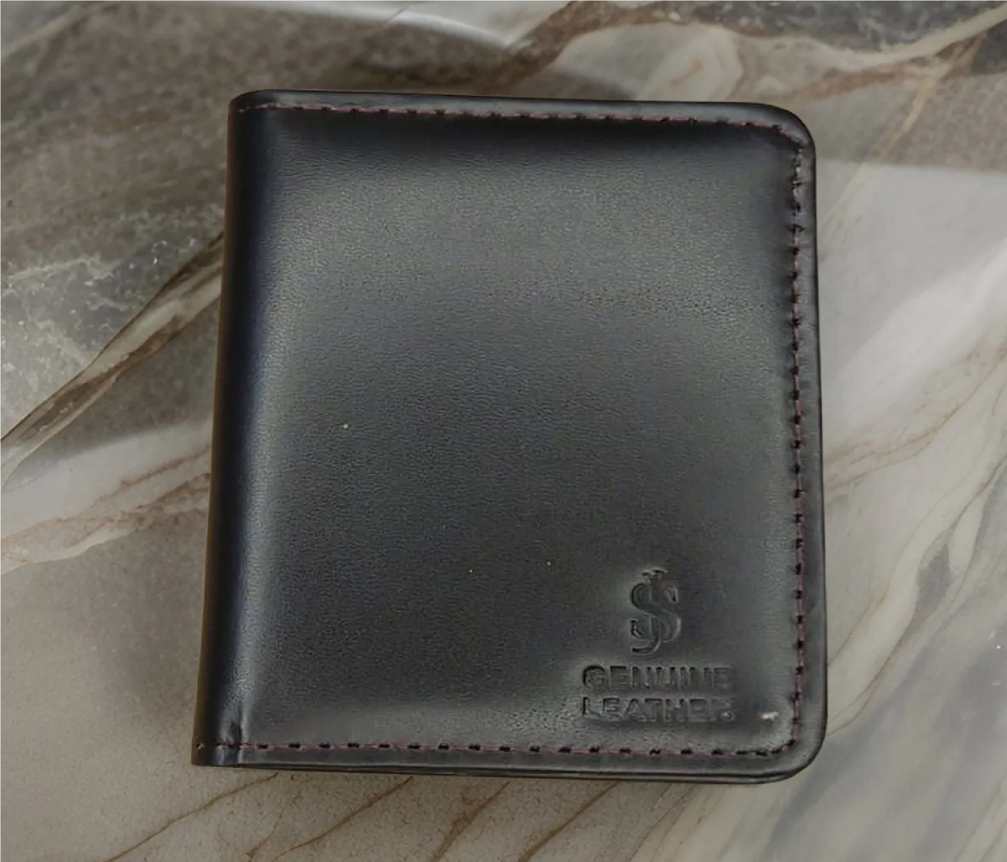 Slim Genuine Leather Short Wallet Mini Card Holder For Men Bk's - Oshi.pk - Buy & Sell Online