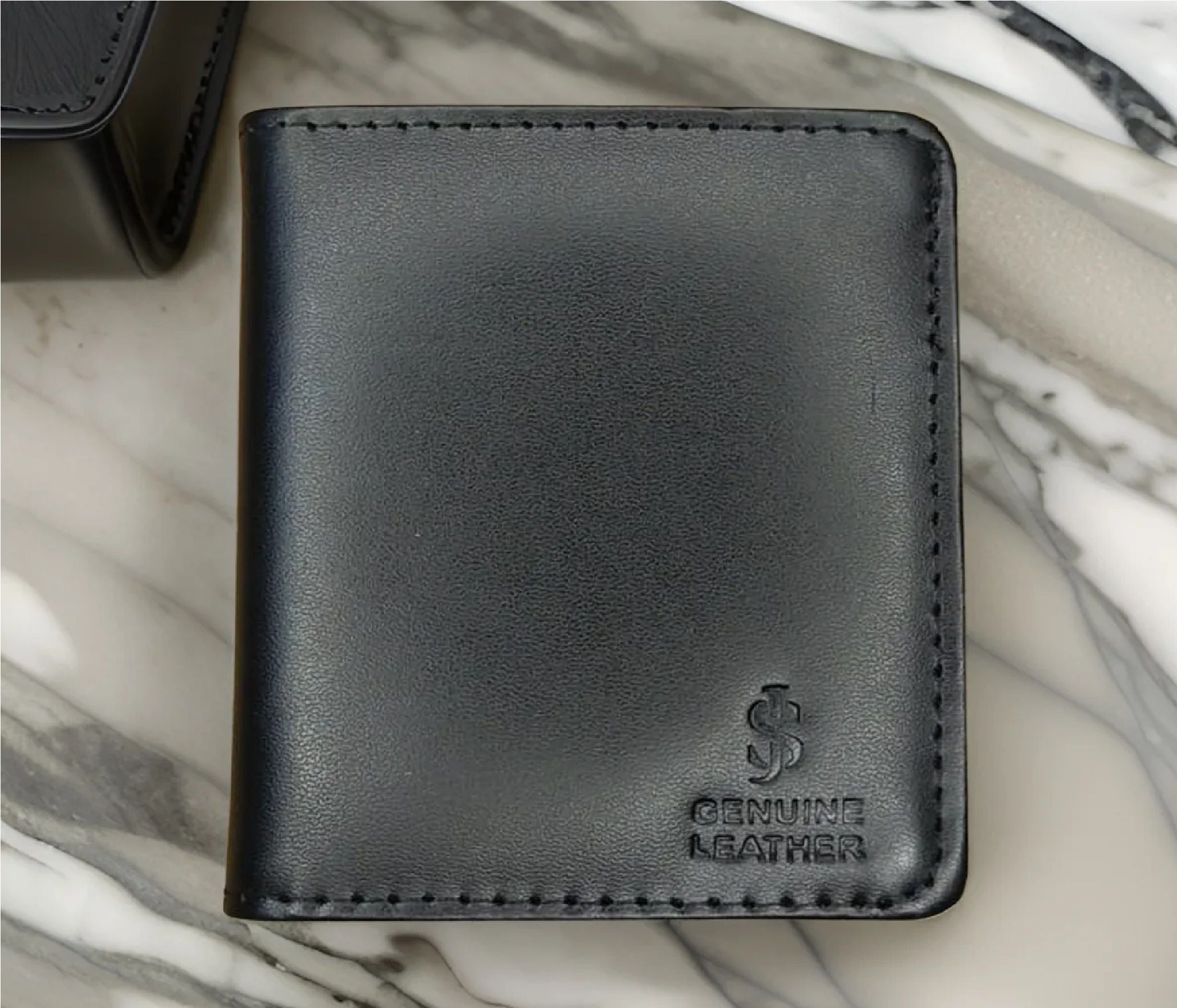 Slim Genuine Leather Short Wallet Mini Card Holder For Men Bk's - Oshi.pk - Buy & Sell Online