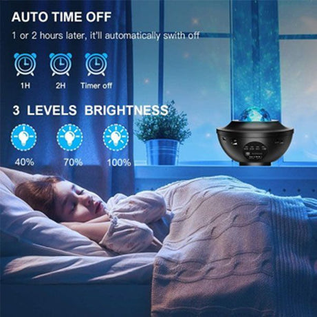 Projector Night Lamp With Music Bluetooth Speaker