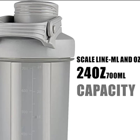 Protein Shaker Bottle Sports Gym Water Bottle Multi-Purpose Shaker with Mix Ball Blender Bottle BPA Free Plastic Easy Grip Leak Proof 700ml - Oshi.pk - Buy & Sell Online