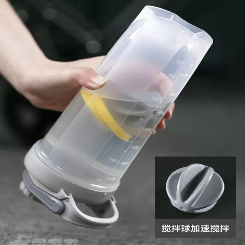 Protein Shaker Bottle Sports Gym Water Bottle Multi-Purpose Shaker with Mix Ball Blender Bottle BPA Free Plastic Easy Grip Leak Proof 700ml - Oshi.pk - Buy & Sell Online
