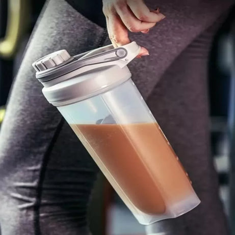 Protein Shaker Bottle Sports Gym Water Bottle Multi-Purpose Shaker with Mix Ball Blender Bottle BPA Free Plastic Easy Grip Leak Proof 700ml - Oshi.pk - Buy & Sell Online